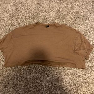 brown crop top